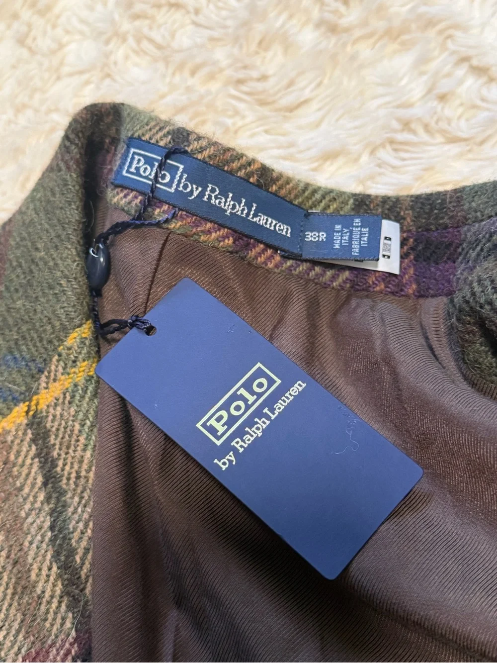 NWT Polo Ralph Lauren The RL67 Plaid Tweed Jacket - Size 38R